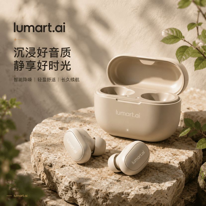 真无线耳机 的 AI 营销图