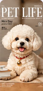 AI ペット変身：雑誌表紙 スタイルテンプレート